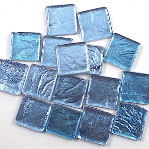 Glass Mosaic Metallic Foil 15x15mm Square