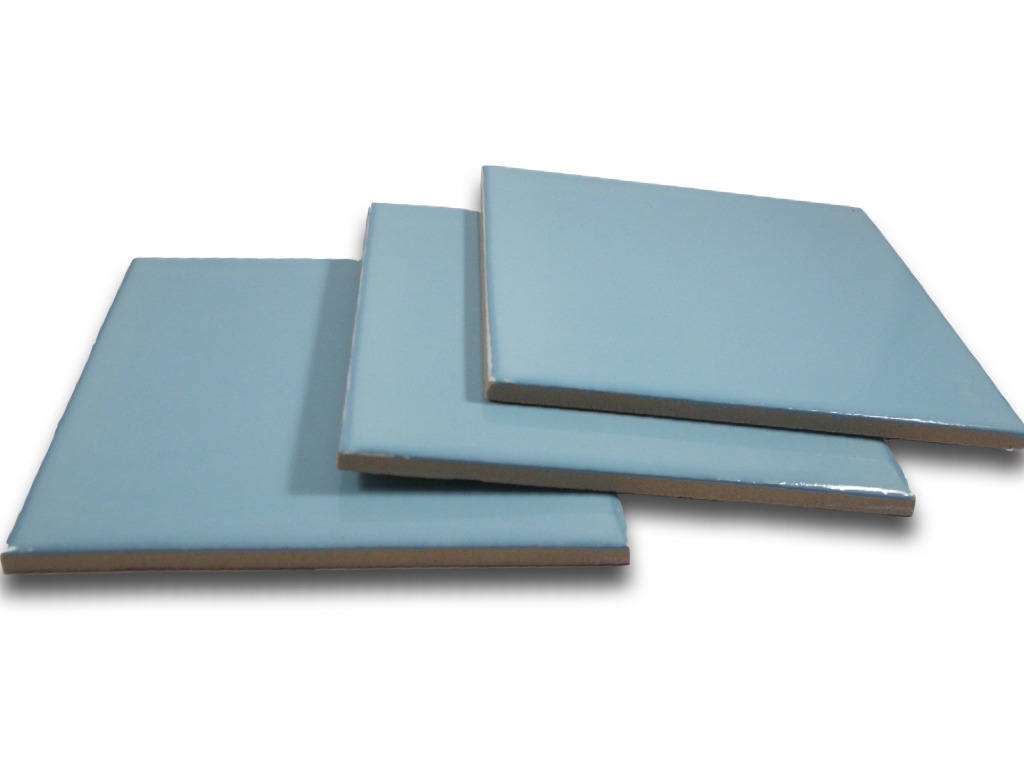 Ceramic Tile 4 Aqua Blue Light Sai, 4×4 Glass Tile